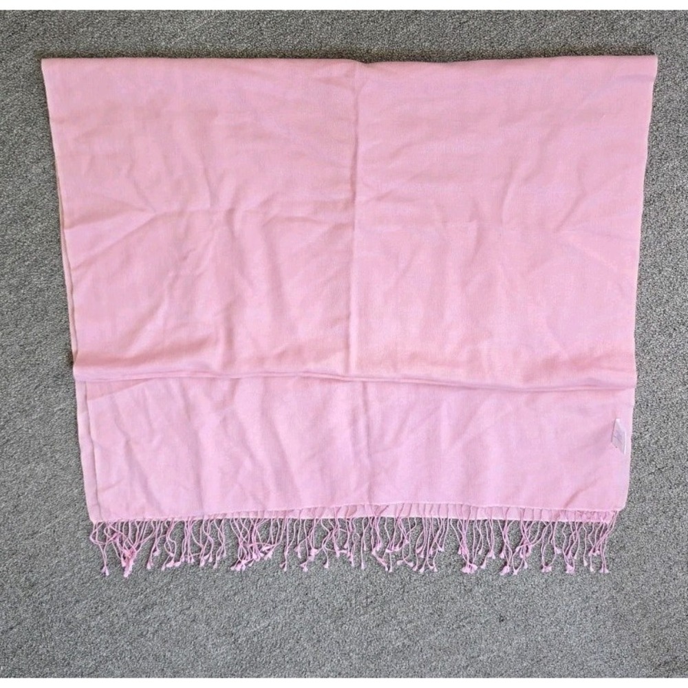 Bindya Lulla Pashmina Wool/ Slik Pink Scraf/ Wrap